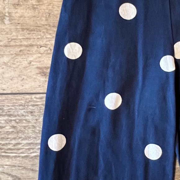 Navy and White Polka Dot Jumpsuit Size Small - Picture 3 of 4